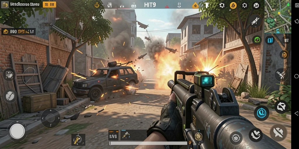 Tampilan screenshot menunjukkan aksi seru gameplay TPS HIT9.