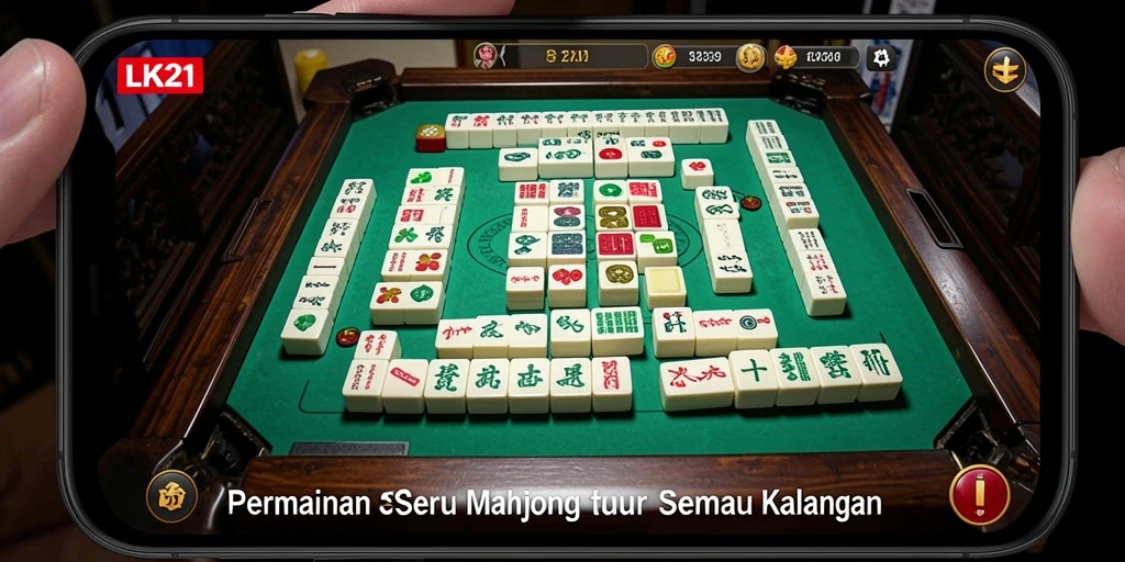 Tampilan gameplay LK21 yang menarik dan seru dalam permainan Mahjong.