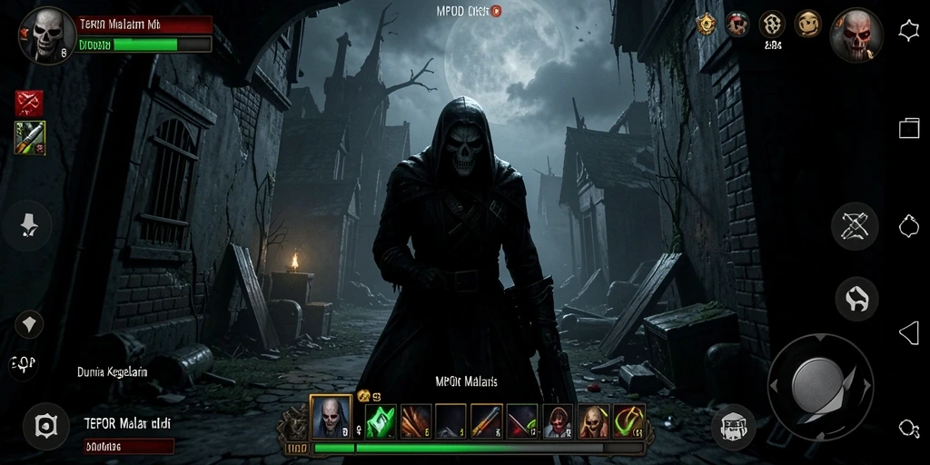 Menampilkan gameplay mencekam di dunia kegelapan MPOID.