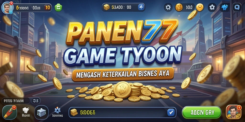 Screenshot utama PANEN77 menampilkan kebun yang indah dan gameplay seru.
